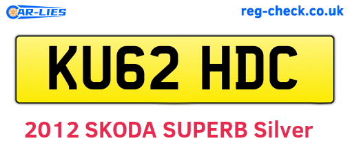 KU62HDC are the vehicle registration plates.