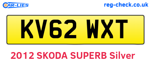 KV62WXT are the vehicle registration plates.