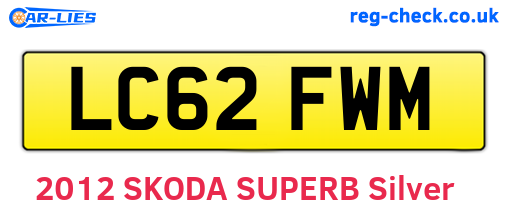 LC62FWM are the vehicle registration plates.