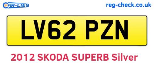 LV62PZN are the vehicle registration plates.