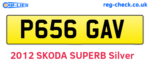 P656GAV are the vehicle registration plates.