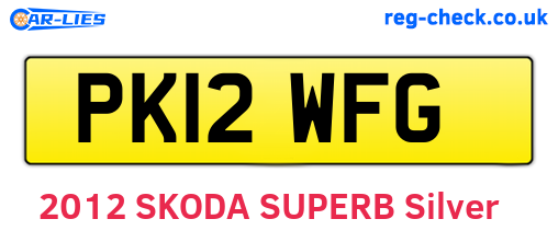 PK12WFG are the vehicle registration plates.