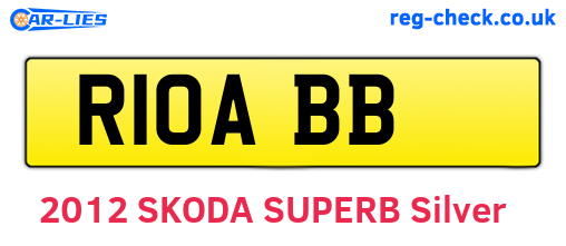 R10ABB are the vehicle registration plates.