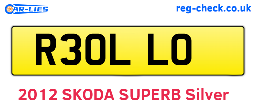 R30LLO are the vehicle registration plates.
