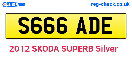 S666ADE are the vehicle registration plates.