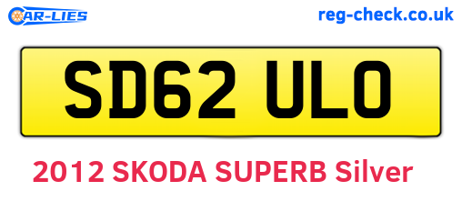 SD62ULO are the vehicle registration plates.