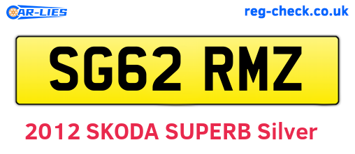 SG62RMZ are the vehicle registration plates.