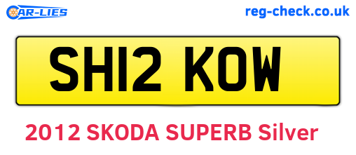 SH12KOW are the vehicle registration plates.