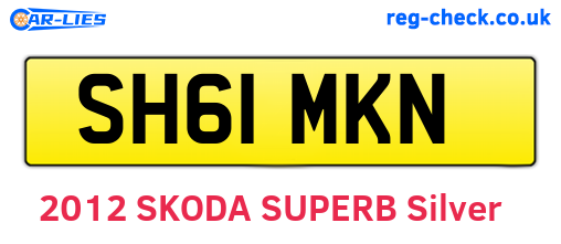 SH61MKN are the vehicle registration plates.