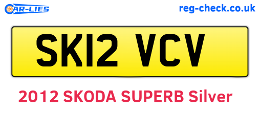 SK12VCV are the vehicle registration plates.