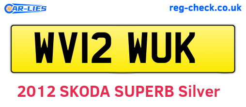 WV12WUK are the vehicle registration plates.