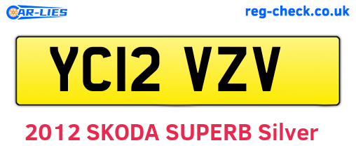 YC12VZV are the vehicle registration plates.