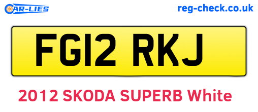 FG12RKJ are the vehicle registration plates.