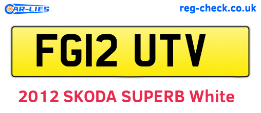 FG12UTV are the vehicle registration plates.