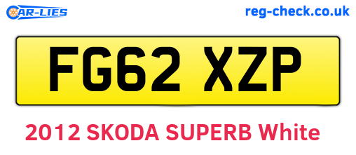 FG62XZP are the vehicle registration plates.