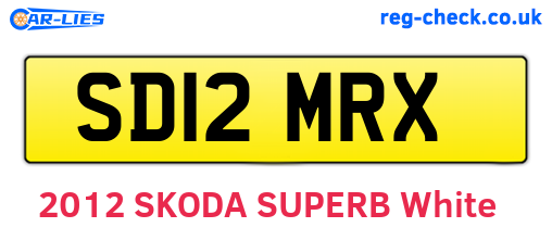 SD12MRX are the vehicle registration plates.