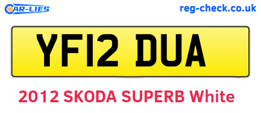 YF12DUA are the vehicle registration plates.