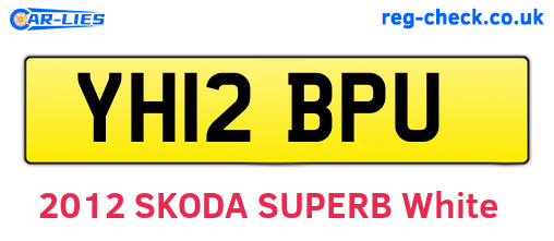 YH12BPU are the vehicle registration plates.