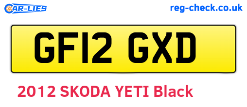 GF12GXD are the vehicle registration plates.