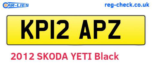 KP12APZ are the vehicle registration plates.