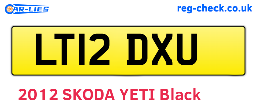 LT12DXU are the vehicle registration plates.