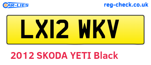 LX12WKV are the vehicle registration plates.