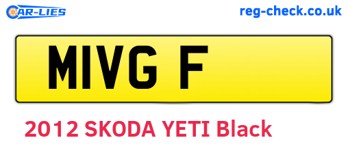 M1VGF are the vehicle registration plates.