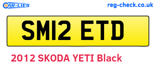 SM12ETD are the vehicle registration plates.