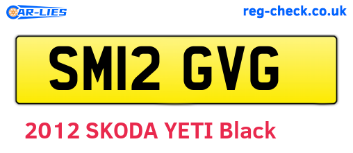 SM12GVG are the vehicle registration plates.