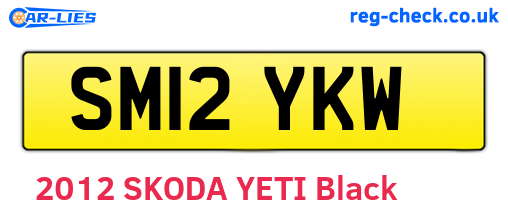 SM12YKW are the vehicle registration plates.