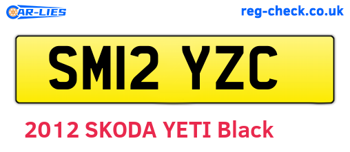SM12YZC are the vehicle registration plates.