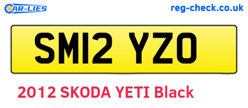 SM12YZO are the vehicle registration plates.