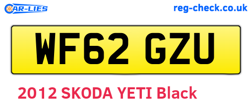WF62GZU are the vehicle registration plates.