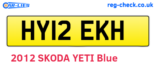 HY12EKH are the vehicle registration plates.