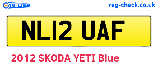 NL12UAF are the vehicle registration plates.