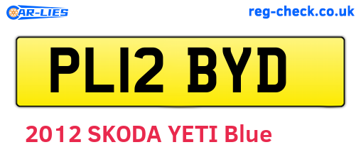 PL12BYD are the vehicle registration plates.