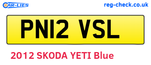 PN12VSL are the vehicle registration plates.