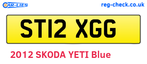 ST12XGG are the vehicle registration plates.