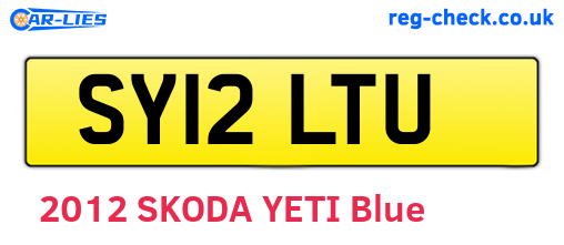 SY12LTU are the vehicle registration plates.
