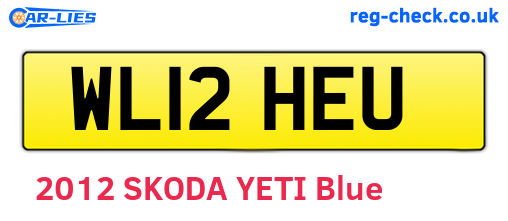 WL12HEU are the vehicle registration plates.