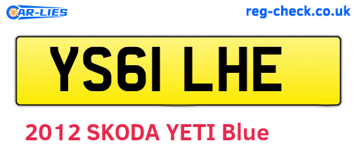 YS61LHE are the vehicle registration plates.