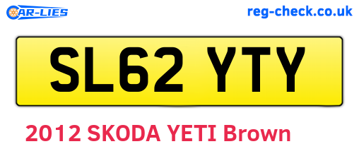 SL62YTY are the vehicle registration plates.