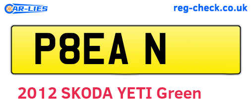 P8EAN are the vehicle registration plates.