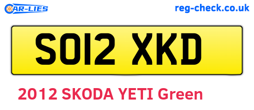 SO12XKD are the vehicle registration plates.