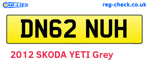 DN62NUH are the vehicle registration plates.