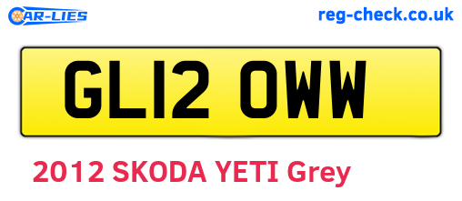 GL12OWW are the vehicle registration plates.