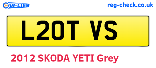 L20TVS are the vehicle registration plates.