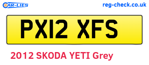 PX12XFS are the vehicle registration plates.