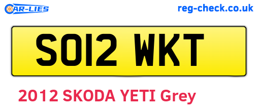 SO12WKT are the vehicle registration plates.