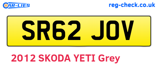 SR62JOV are the vehicle registration plates.